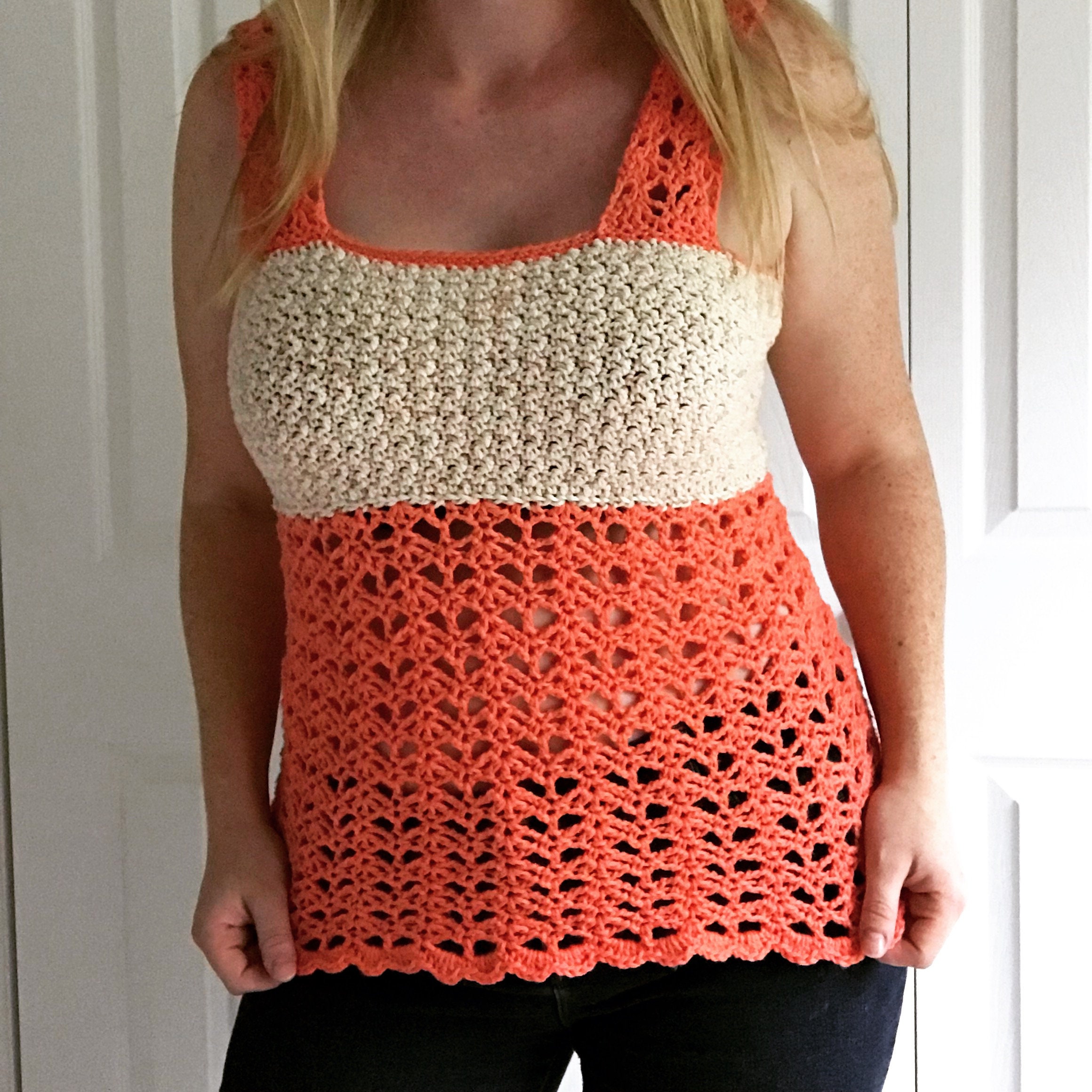 The Chantilly Lace Tank Crochet Pattern PDF Download, Easy Crochet