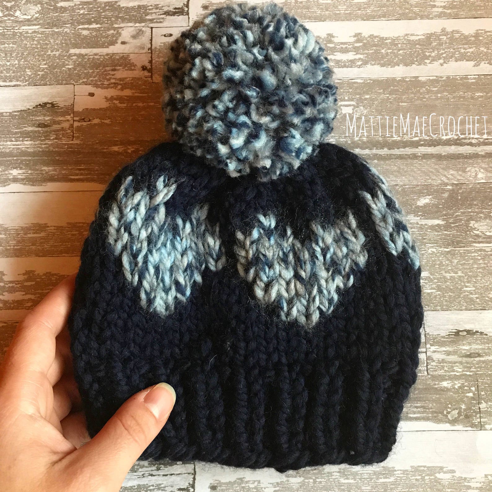 The Knitted Hearts Beanie PDF Digital Download Knitting Pattern Women's