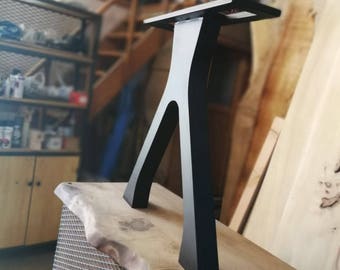 28"  Metal Table Legs, A Legs, Steel Base, Width 24", Height 26" - 30" - Set of 2