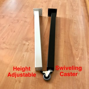 Metal Dining Table Legs, Square Tubing Legs, Steel Legs,Set of 2