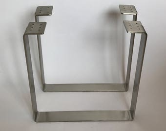 Bench Legs - Stainless Steel 16"h - Trapezoid Legs