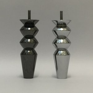 Sofa Leg Replacement, Aluminum, 5&quot;, 5 7/8&quot;, 7 /8&quot; height options. Set (2)