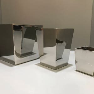 Chrome leg cap, Metal ferrule, Leg tip, End cap, Furniture leg, Square furniture feet, Tapered metal foot, Steel caster