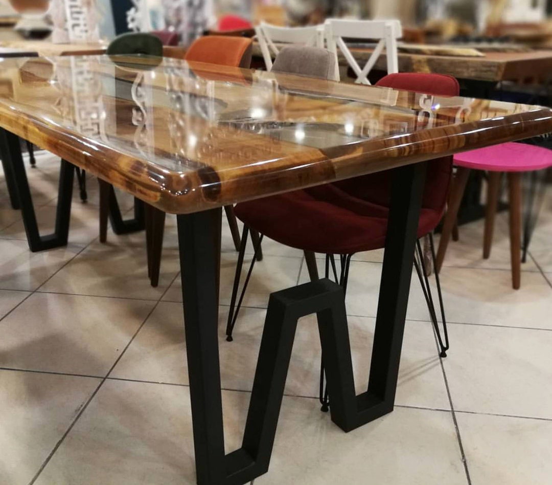 28" Dining Table Legs, Metal Table Legs, Steel Legs, Set of 2 - Etsy