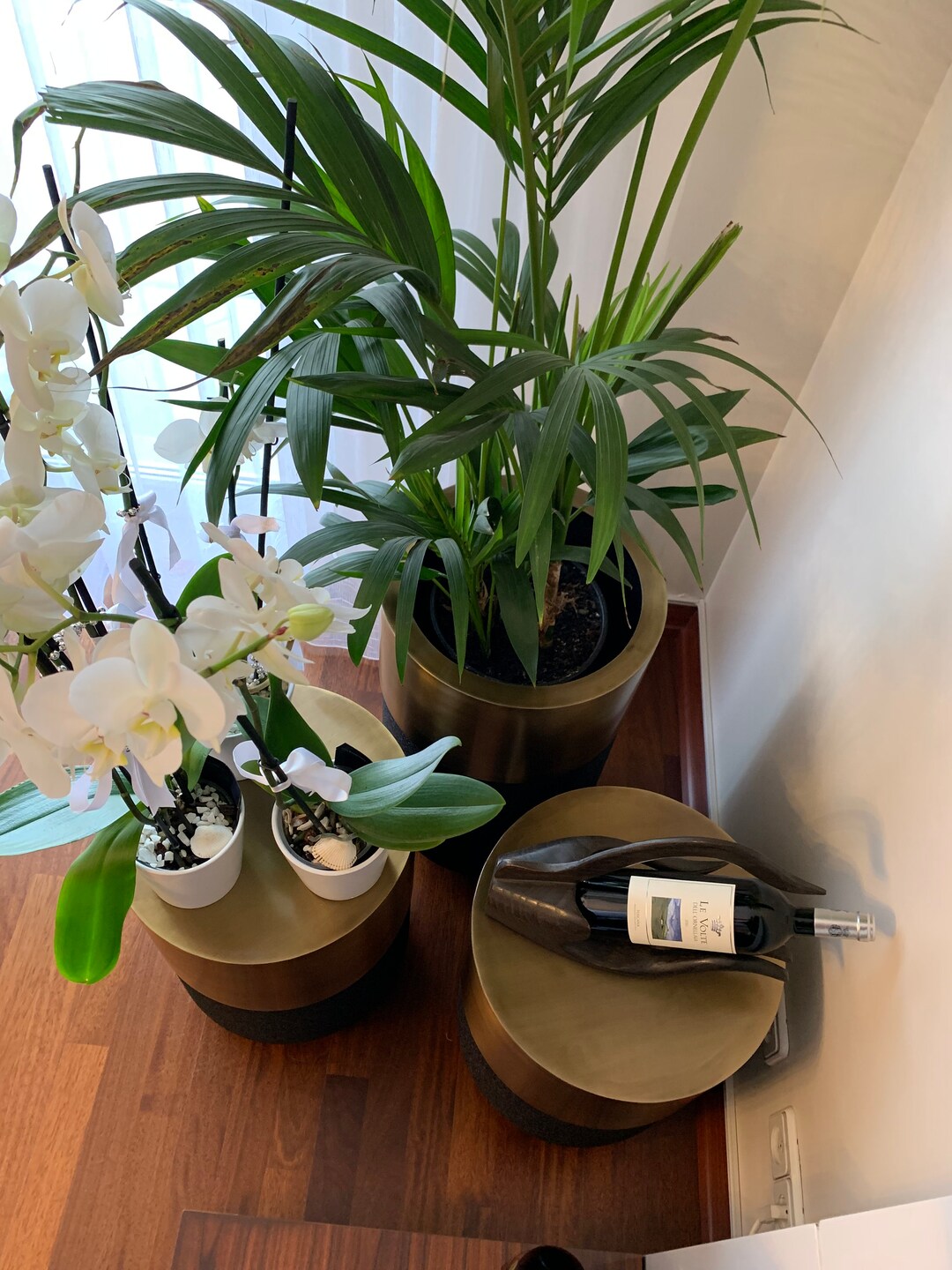 Luxury Flower Pot & Side Table, Metal Planter, Plant Holder, Plant