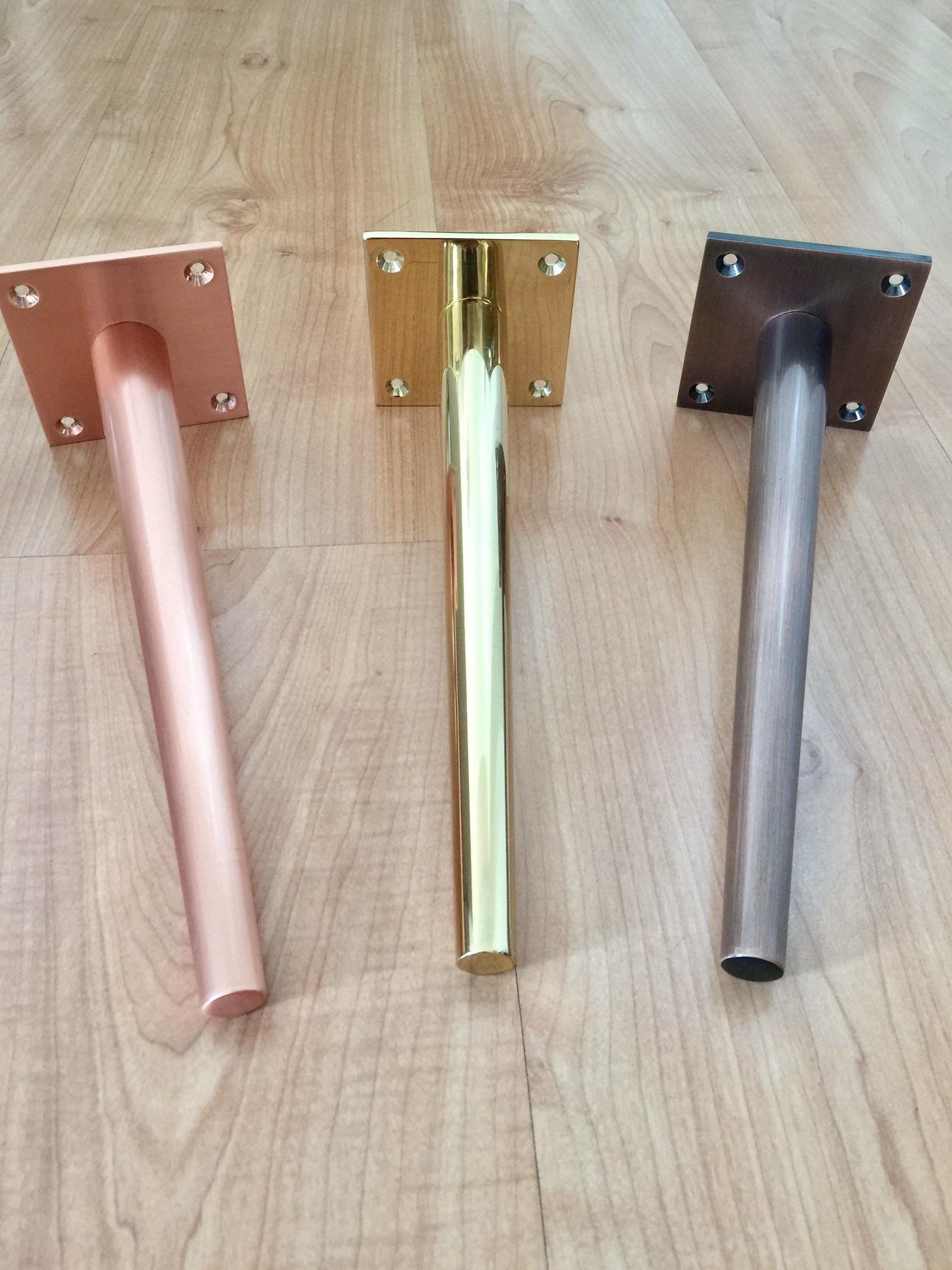 Set 4 Tapered Brass Legs Height 12 to 16 Etsy