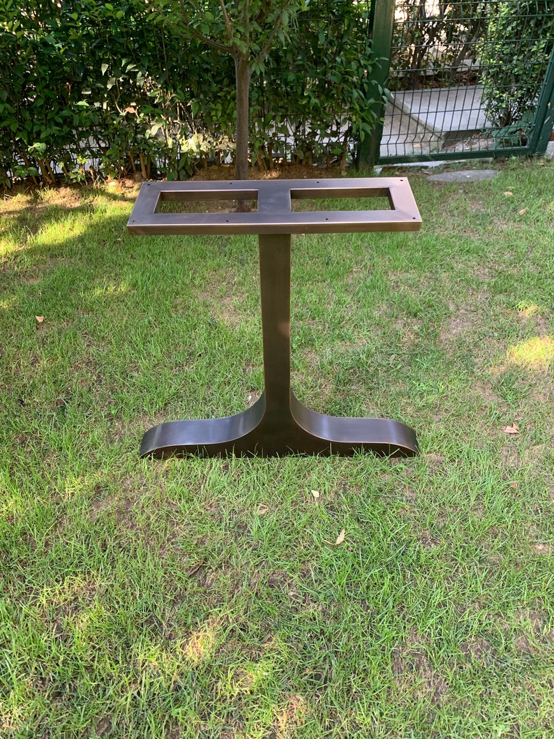 Set of 2 Metal Dining Table Legs Table Base Antique Bronze Etsy