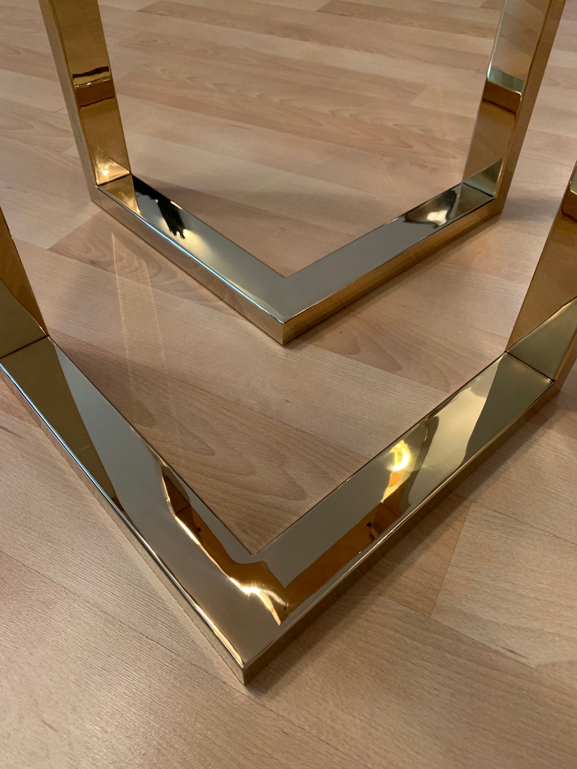 28Hx20W Gold Table Legs Brass Plated Dining Table Etsy