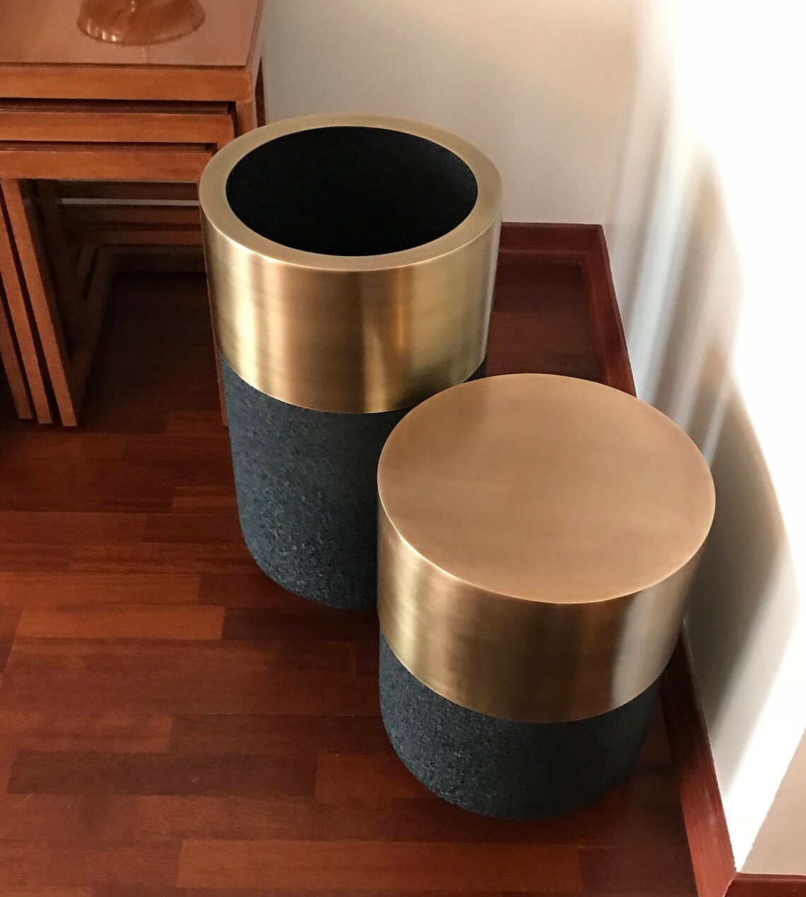 Luxury Flower Pot & Side Table Metal Planter plant holder Etsy