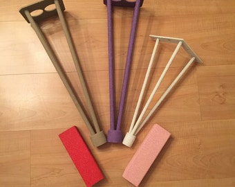 Set(4) 26" to 32" Crackled Powder Coated Hairpin table legs, Three rod hair pin legs