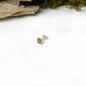 Silberohrstecker einzeln aus 925 Silber mit PC Platine, Schmuck aus Computer Motherboard, Herren Ohrring, Designschmuck Unikatschmuck,