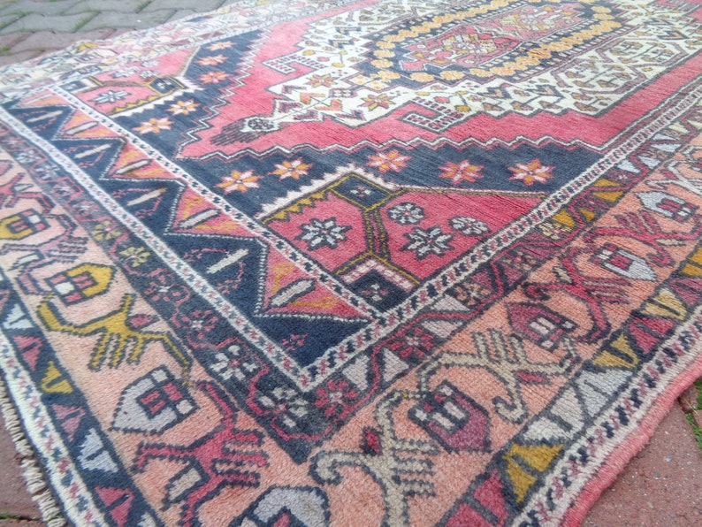 Vintage Nursery Rug, Rug for Boys Room, Boho Family Room Rug, Rug for