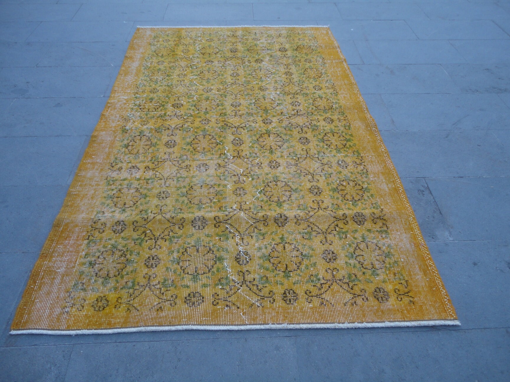 Yellow Bedroom Rug Boho Nursery Rug Hand Made Turkish Rug Etsy UK