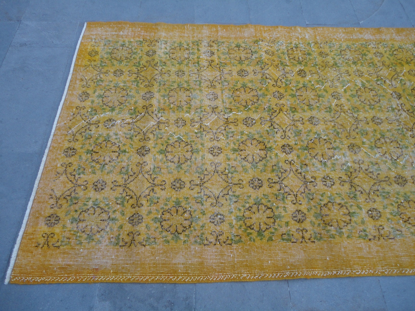 Yellow Bedroom Rug Boho Nursery Rug Hand Made Turkish Rug Etsy UK