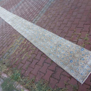 29x1.8 Ft Navy Blue Vintage Runner Rug For Stairs, Extra Long Runner Rugs For Hallway, Carpet For Party Ceremony, Rustic Decor Runner CAX