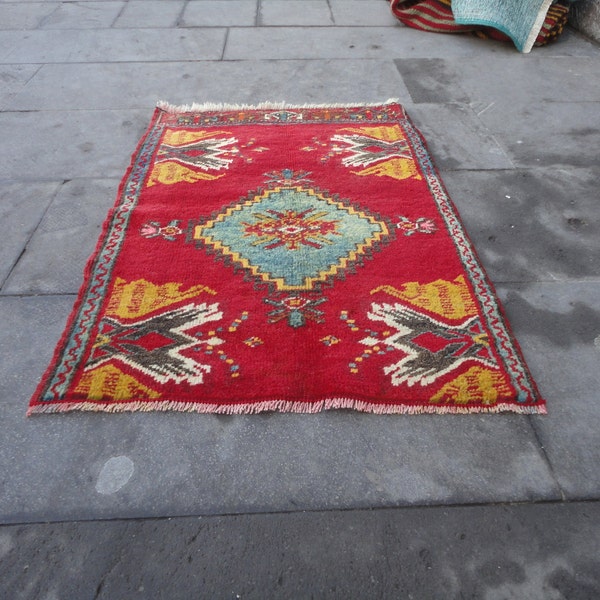 Door mat,Vintage Turkish oushak rug,doormat,home entrance rug,gift rug for father's days,30 x 21 inches