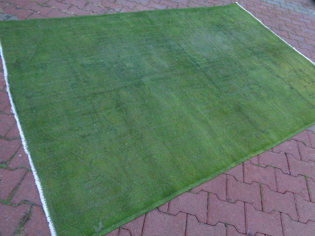 Green Rug for Boys Room, Vintage Rugs for Bedroom, Green Carpet for