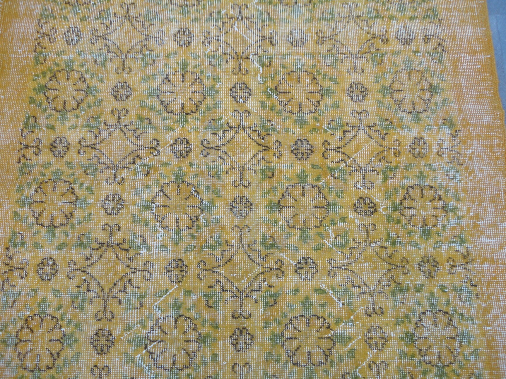 Yellow Bedroom Rug Boho Nursery Rug Hand Made Turkish Rug Etsy UK