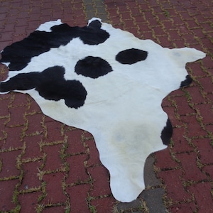 6.2x5.6Ft Black&White Cowhide Neutral Calfskin Rug Real Hair On Hide Rug For Villa Floor  Animal Skin Carpet Cowskin Gift For Father Day p7