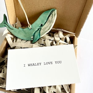 I Whaley Love You Letterbox Gift, Hanging Whale Decoration, whale ornament