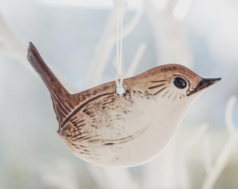 wren/ Jenny wren , Christmas decoration, birds by Rebecca Fierek