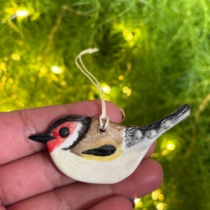 Handmade Porcelain Baby Goldfinch - Fierek Studio Pottery