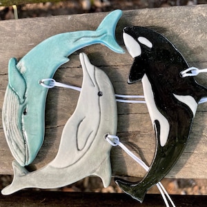 Sea life-paket, handgjord keramik, nautiska dekorationer, välj mellan - val, delfin, sköldpadda och mer