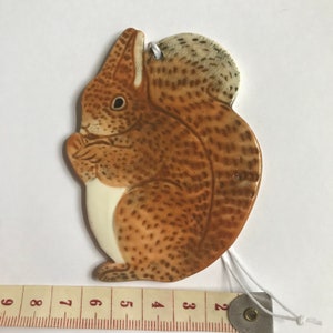 Red Squirrel Ceramic Christmas Decoration /Handmade Porcelain Gift/ Letterbox Gift/woodland creature/woodland animal image 8