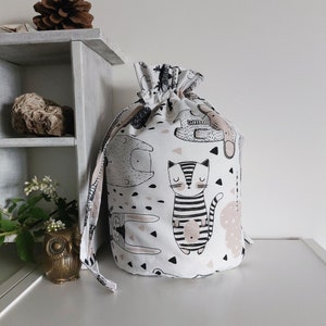 Toy storage bag, cotton bag kids, nursery room organizing image 1