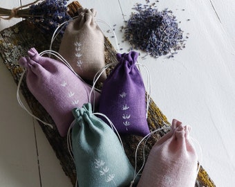 25 pcs small linen aroma sachet, empty bag for lavender, bulk bag