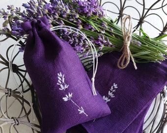 15 pcs empty linen aroma sachet, bag for lavender, scent bag empty