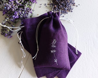 25 empty linen aroma sachet, bag for lavender, scent bag empty