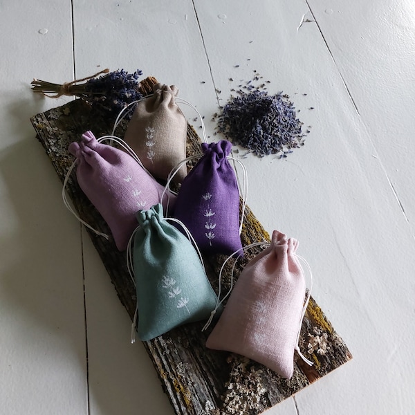 30 petits sachets aromatiques en lin, sac vide pour lavande, sac en vrac