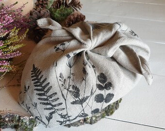 Linen knot bag, cloth bread keeper, cloth bread bag, kitchen textiles, hostess gift