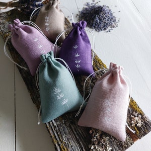 30 petits sachets aromatiques en lin, sac vide pour lavande, sac en vrac image 2