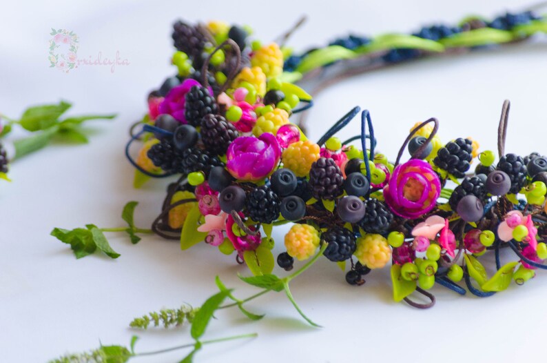 Berries Jewelry Set Berry Jewelry Blueberry Jewelry Blackberry Etsy