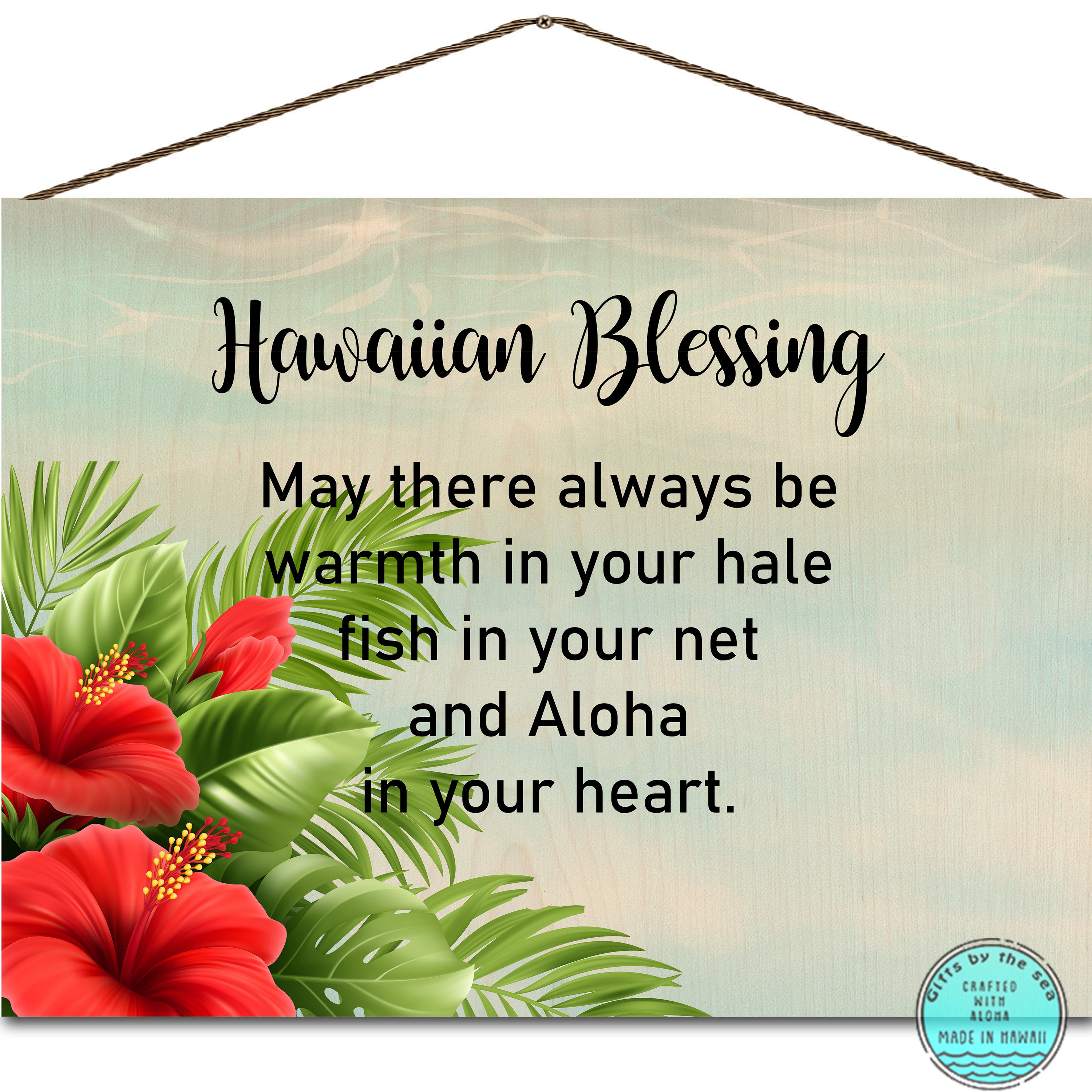Hawaiian Blessing Wood Sign Room Décor Made In Hawaii Etsy