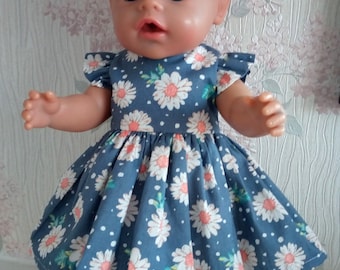 Doll dress handmade  to fit 17" doll/babyborn/Annabel