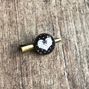 Cabochon barrette, crocodile clip, heart, original, hair, hair clip