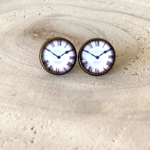 Cabochon-Ohrstecker, Uhrenohrringe, Ohrstecker, Ohrringe