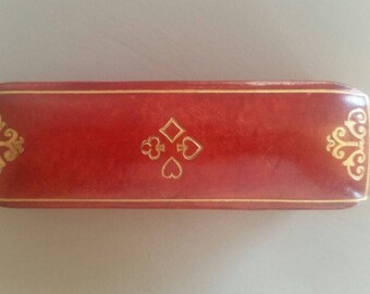 Poker Dice Set Leatherbox made in Italy 1970s vintage