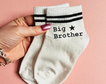 Chaussettes Big Brother pour enfants, Chaussettes pour petit frère, Chaussettes assorties pour grand frère, Cadeau Grand frère, Club Big Bro, Promu Grand frère