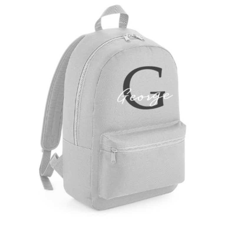 Personalised Black Kids Backpack Rucksack School Bag Birthday Gift