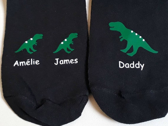 Kids Personalised Dinosaur Socks  ...Birthday Ect Gift