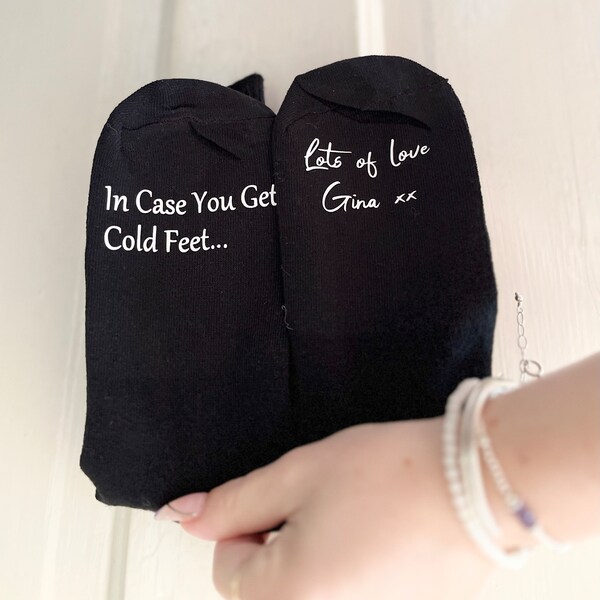 Cold Feet Wedding Socks Etsy