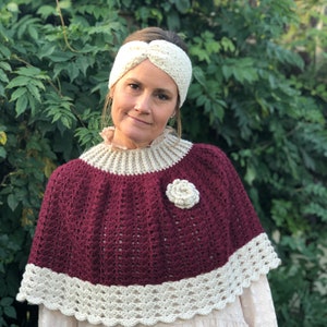 POLLY Capelet de crochet, capelet de patrón PDF de crochet, envoltura de hombro de crochet, patrón de crochet pdf descargable, crochet estilo vintage