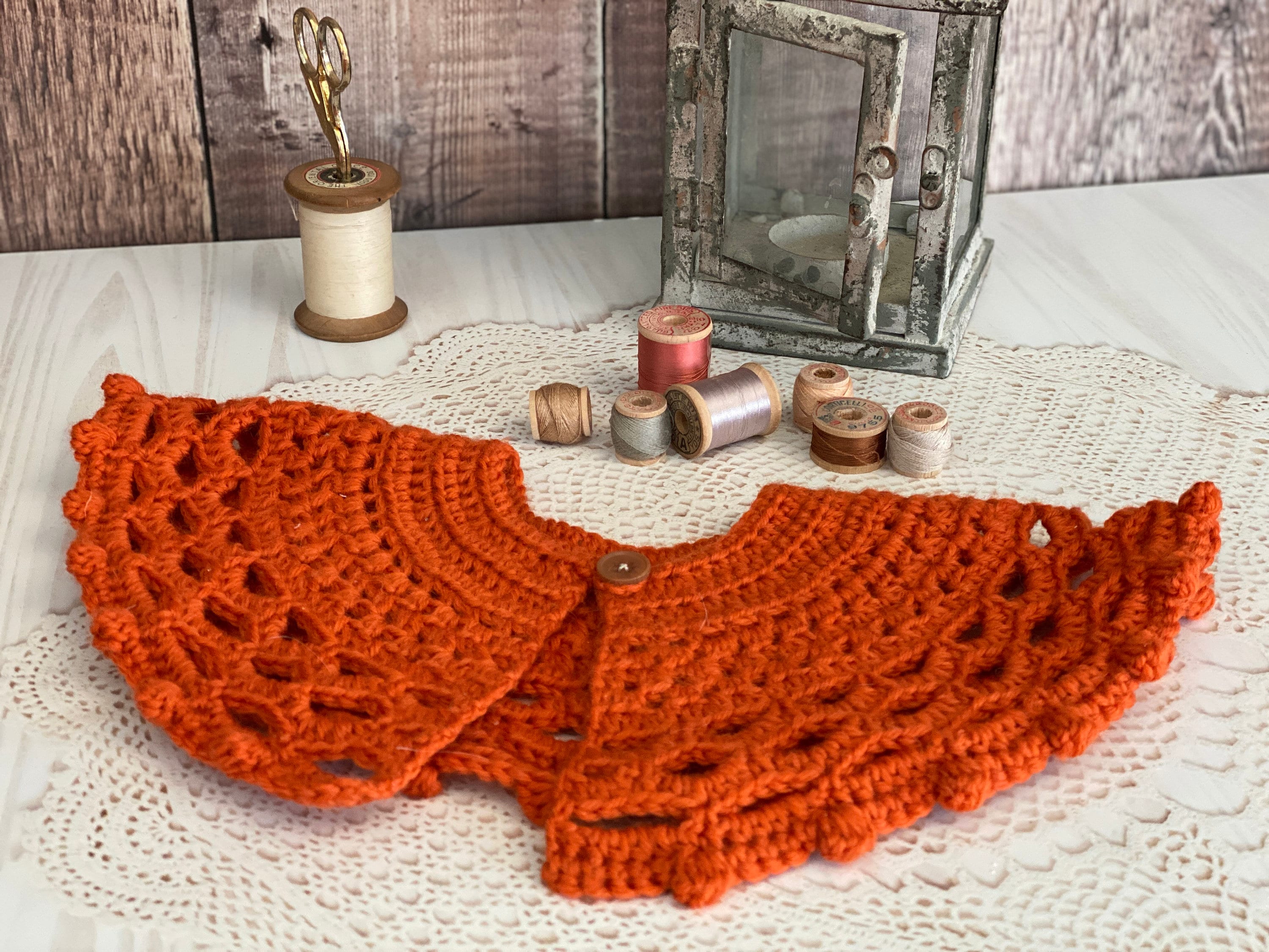 31 Crochet Collar Patterns with Spider Web, Lace, and Strawberry Styles 20 Grace Collar pattern crochet