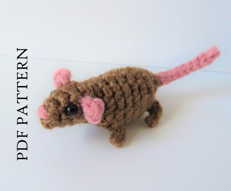 PDF Crochet Pattern Tiny Rat DIY Instructions tutorial image 1