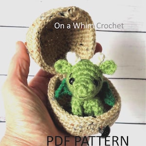 Crochet Baby Dragon & Egg Pattern: Amigurumi Plush Toy (PDF Download)