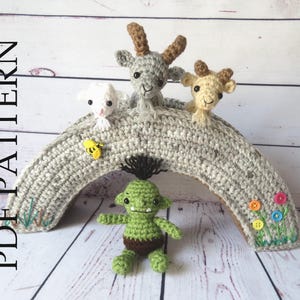 Crochet Billy Goats Play Set Pattern: Troll and Bridge (PDF Pattern)